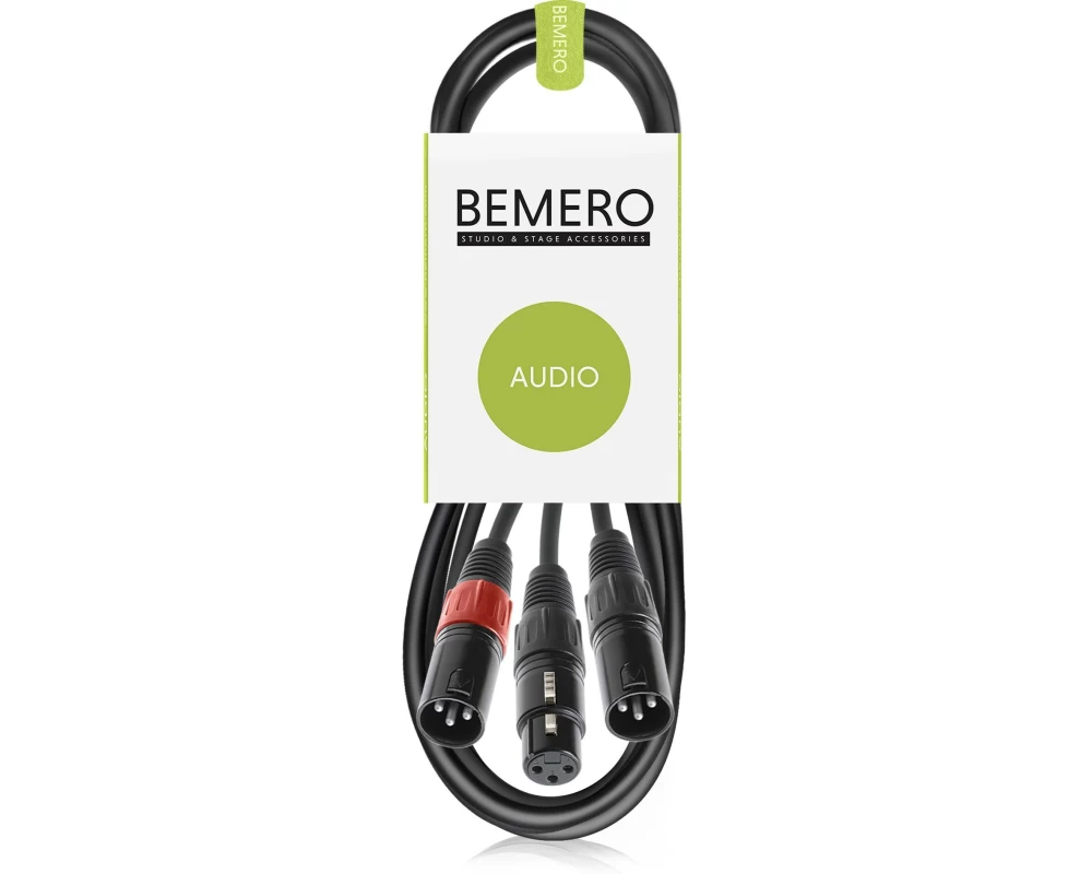 Bemero Y-Adapterkabel BAC4043-150BK, 1.5m Schwarz