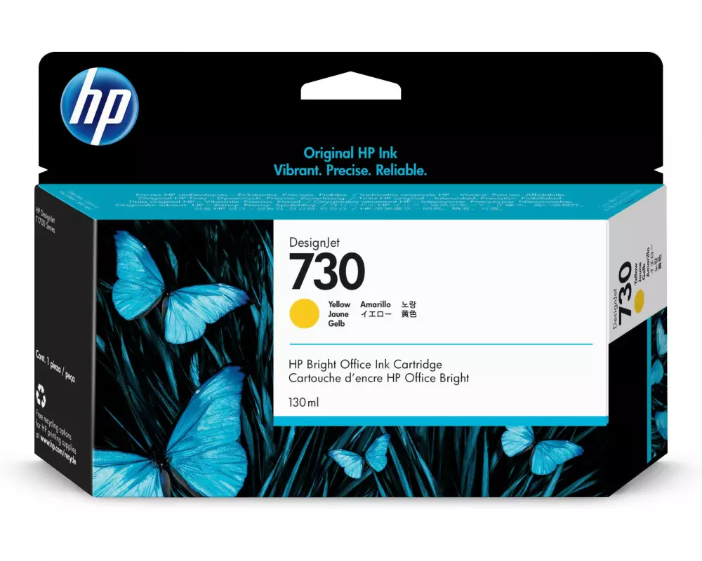 HP Tinte Nr. 730 (P2V64A) Yellow