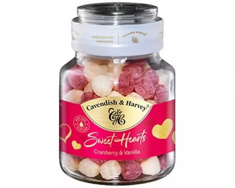 Cavendish & Harvey Sweet Hearts Cranberry & Vanilla Bonbons 350 g
