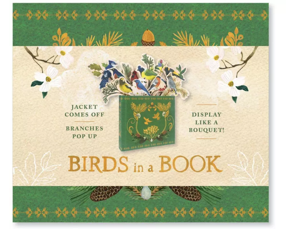 Birds in a Book (A Bouquet in a Book): Jacket Comes Off. Branches Pop Up. Display Like a Bouquet!