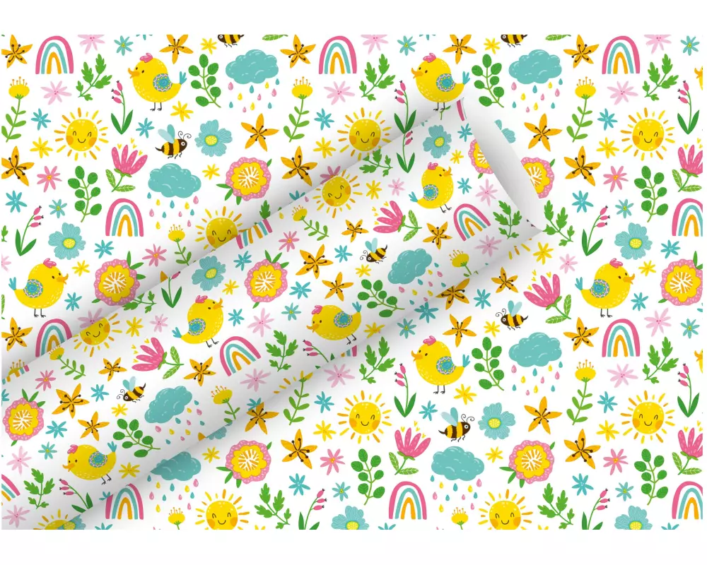 Braun + Company Geschenkpapier Hello Sunshine 2 m x 70 cm, Mehrfarbig