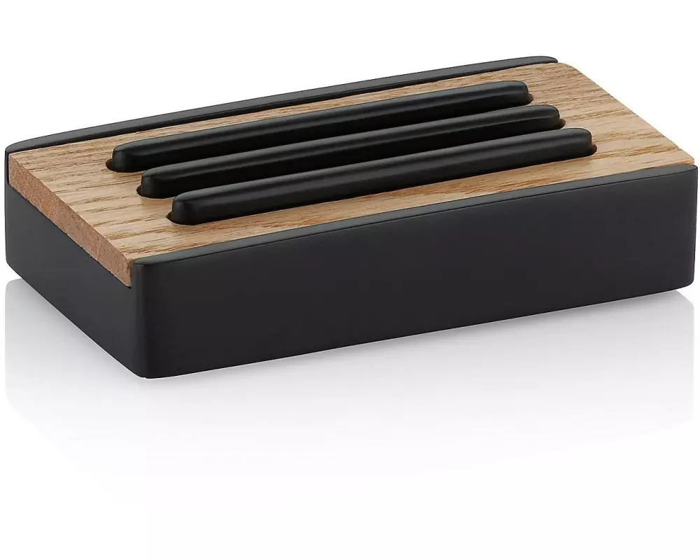Kela Seifenschale Cube Schwarz