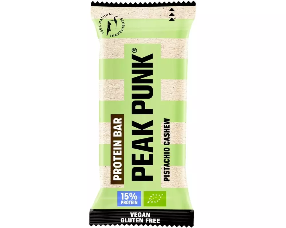 PEAK PUNK Bio Protein Bar Pistachio Cashew 12 x 55 g