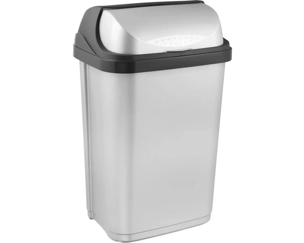 keeeper Abfalleimer Rasmus 25 l, Rolldeckel, light silver