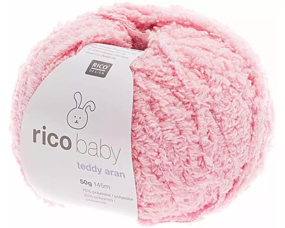 Rico Design Wolle Baby Teddy Aran 50 g Hellpink