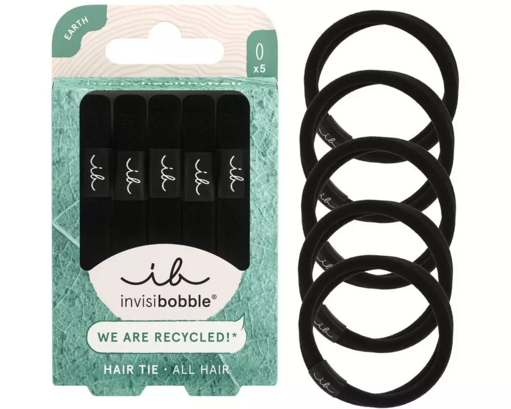 Invisibobble Haargummi Invisibobble Haarbinder Ecotie, Black 5 Stück