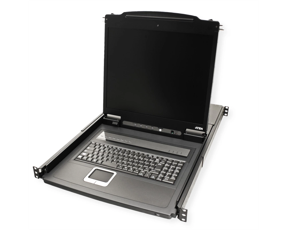 ATEN CL1308N KVM-Switch, 48cm TFT, VGA, PS/2-USB, 8 Port, US-Layout