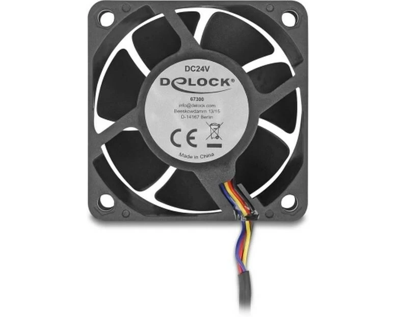 Delock PC-Lüfter 24 V DC, 60 x 60 x 25 mm
