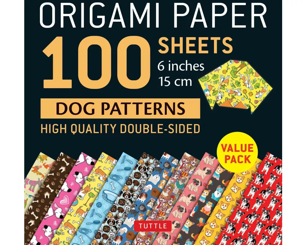 Origami Paper 100 sheets Dog Patterns 6" (15 cm)