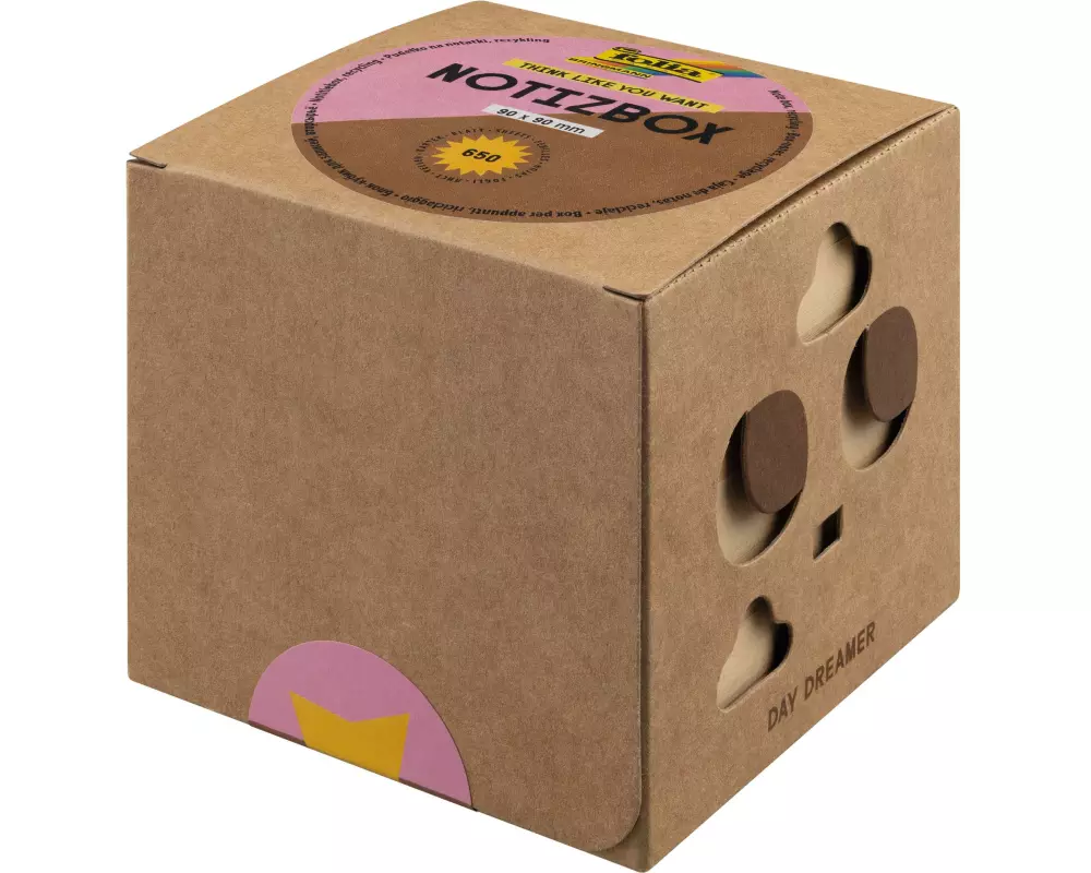 Folia Notizbox KRAFT 90 x 90 mm, 650 Blatt