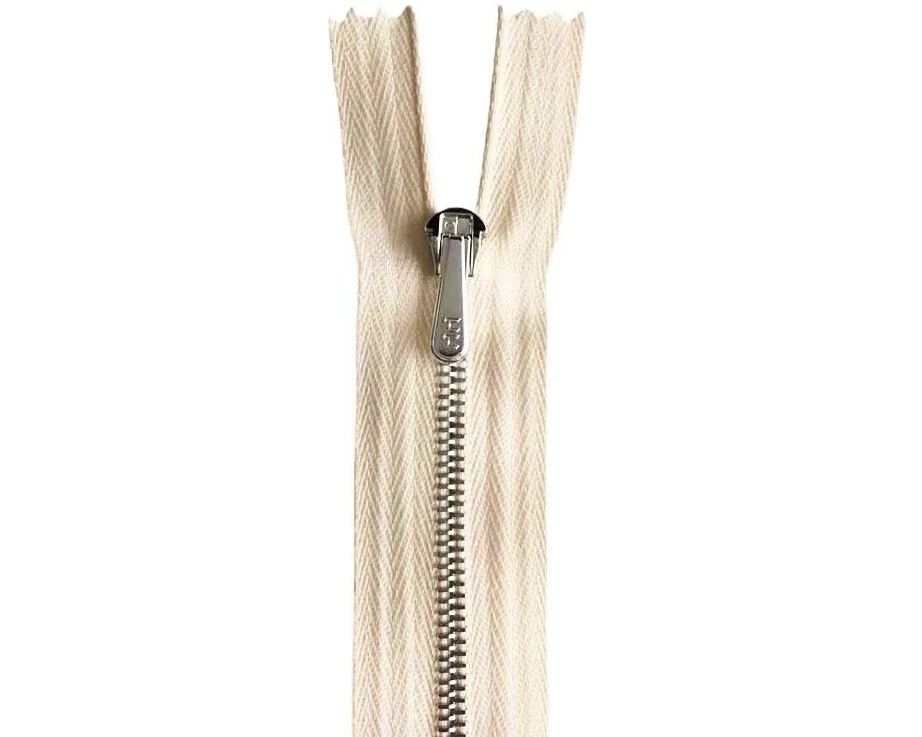Riri Reissverschluss Metall Länge 16 cm, Beige