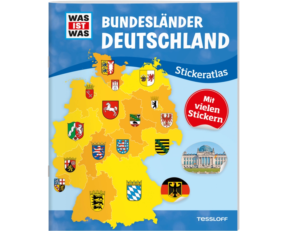 WAS IST WAS Stickeratlas Bundesländer Deutschland