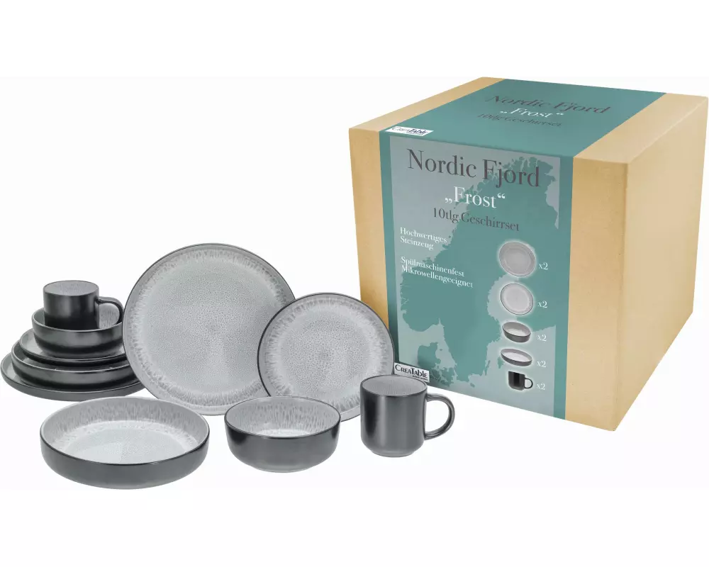 creaTable Teller-Set Grau