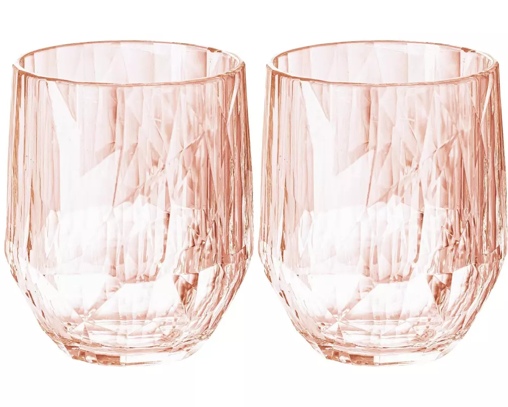 Koziol Trinkglas Club No. 24 300 ml, 2 Stück, Rosa