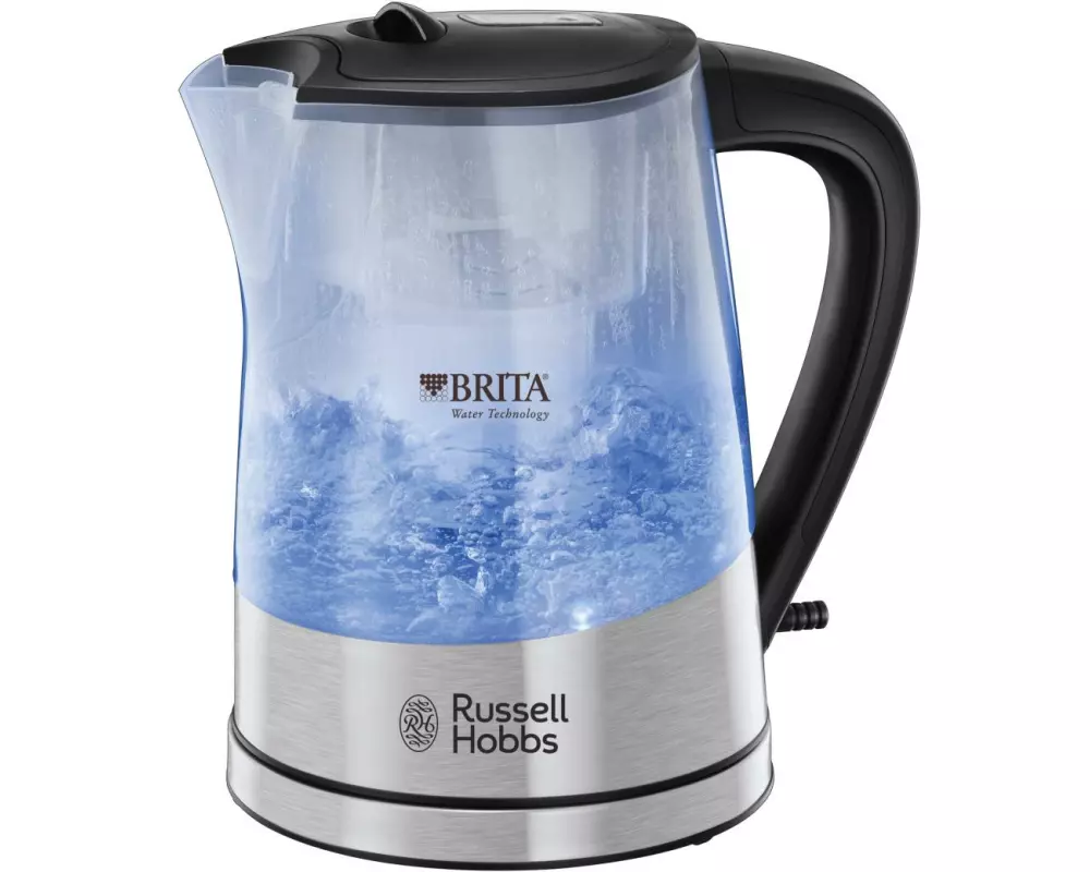 Russell Hobbs Wasserkocher Purity 1.5 l, Silber/Transparent