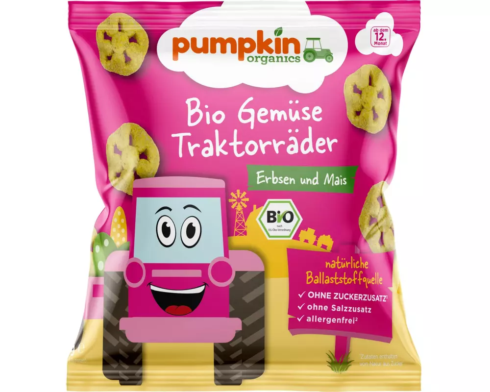 pumpkin organics Bio-Gemüse-Traktorräder 20 g