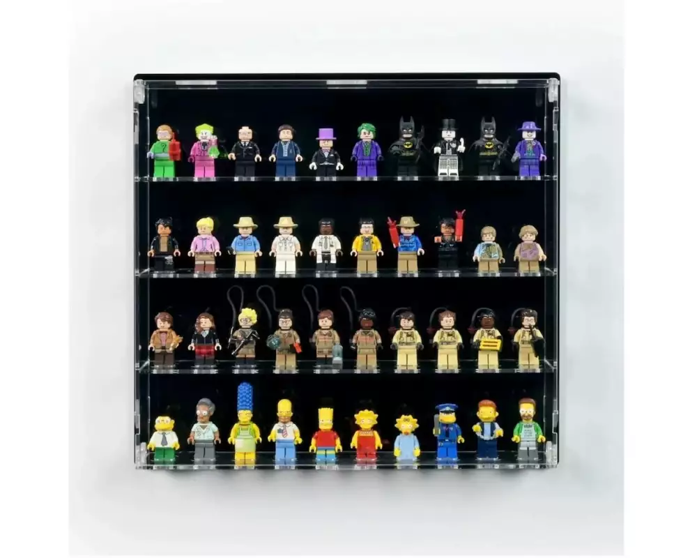 iDisplayit Baukasten Acryl-Wand-Display für 40 LEGO-Minifiguren
