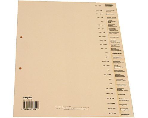 SIMPLEX Register DE A4 28141 Bauabrechnung