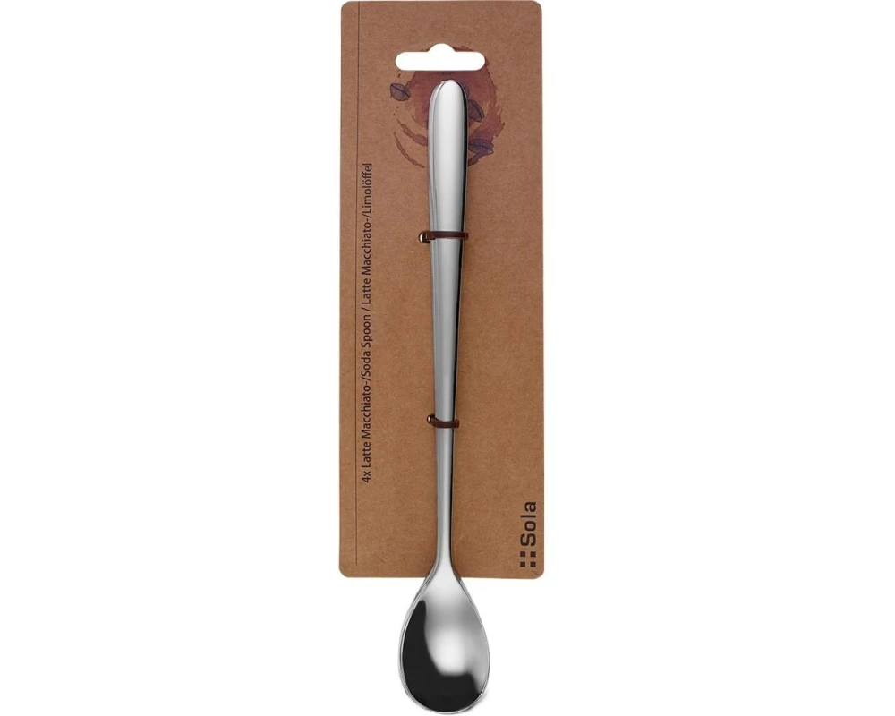 Sola Latte Macchiato Löffel Basic Alpha, poliert, 4 Stück