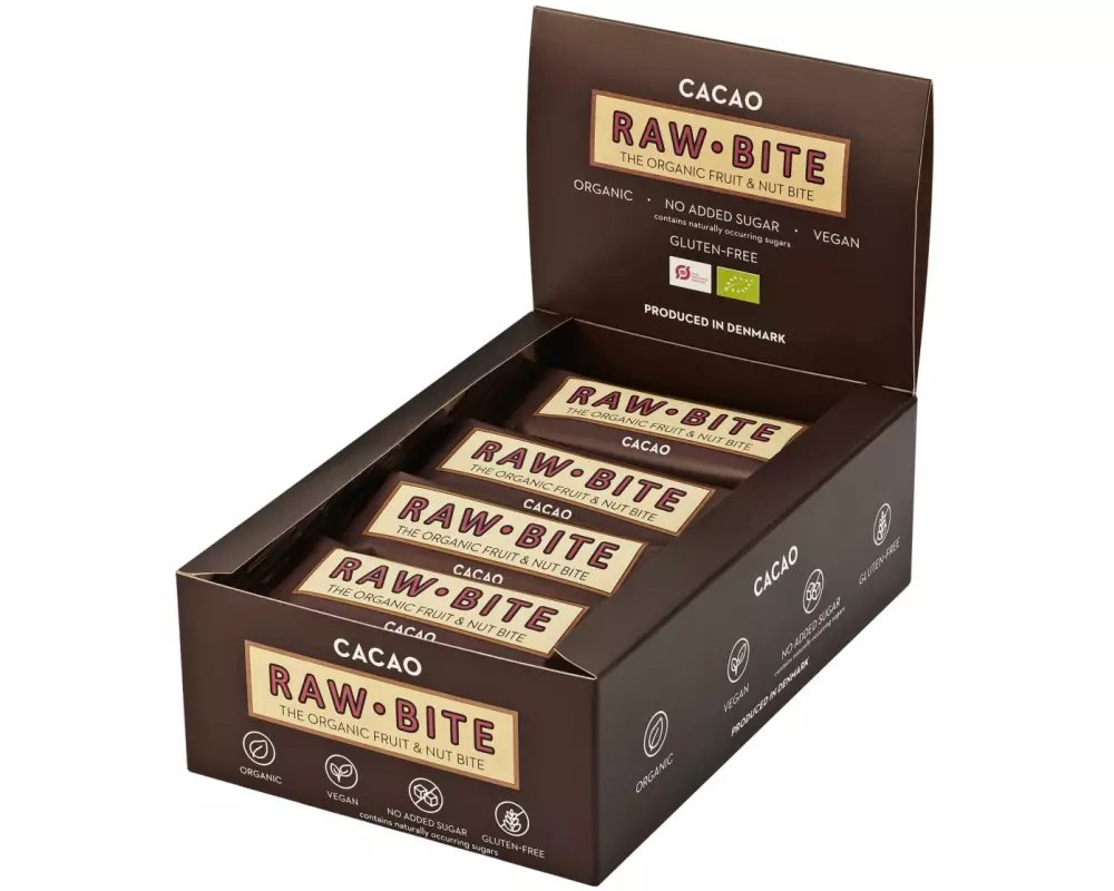 Rawbite Riegel Bio Rohkost Kakao 12 x 50 g