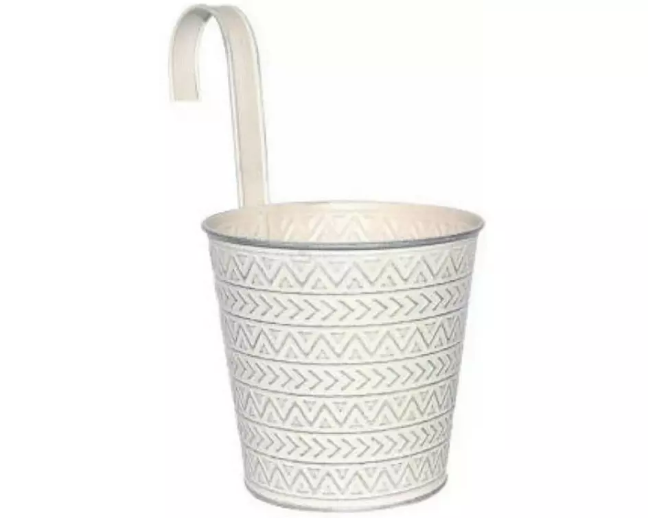 Dameco Übertopf mit Haken Alt Weiss/Weiss