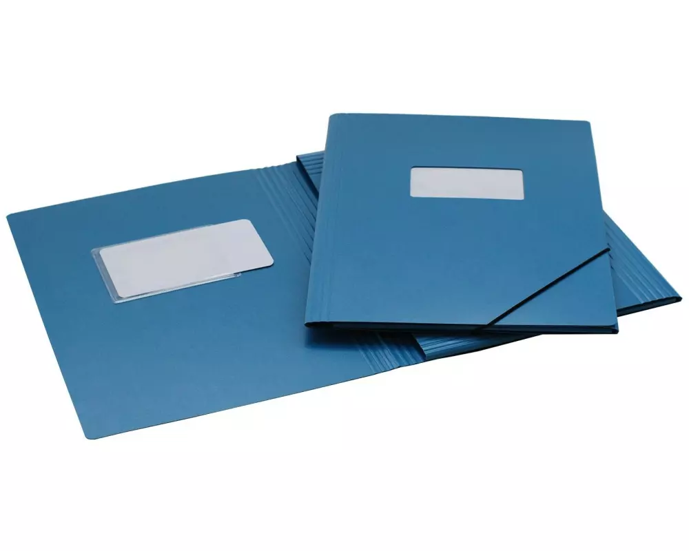 EROLA Gummibandmappe Pressspan A4 Blau