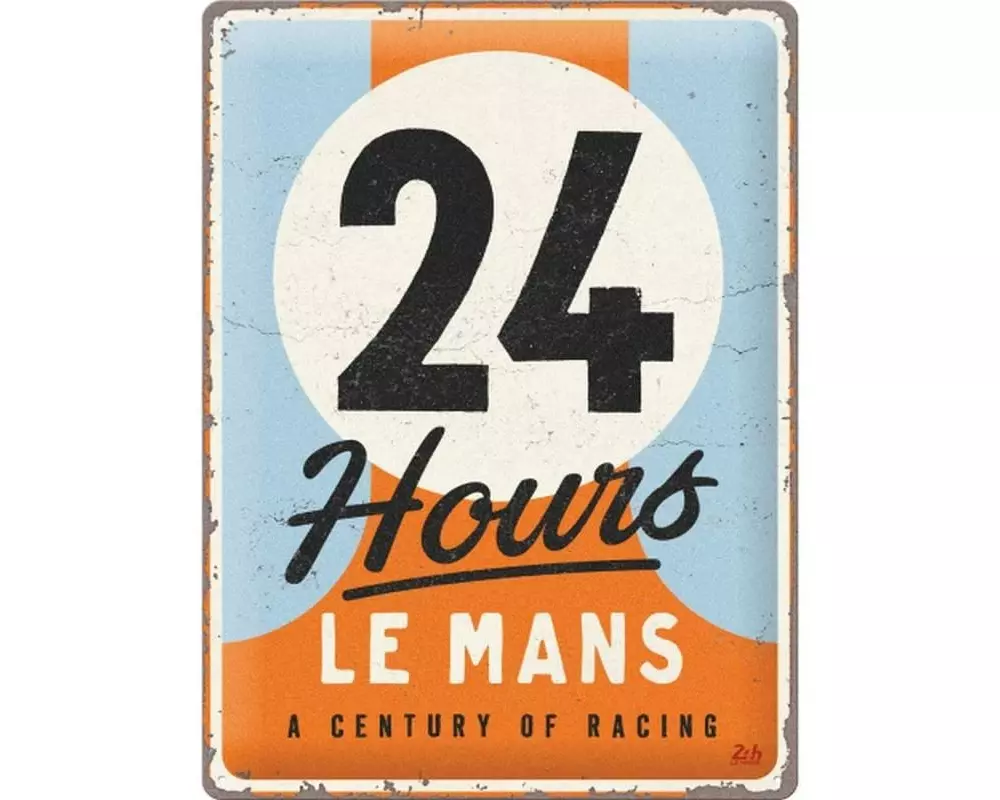 Nostalgic Art Schild 24 h Le Mans 30 x 40 cm, Metall