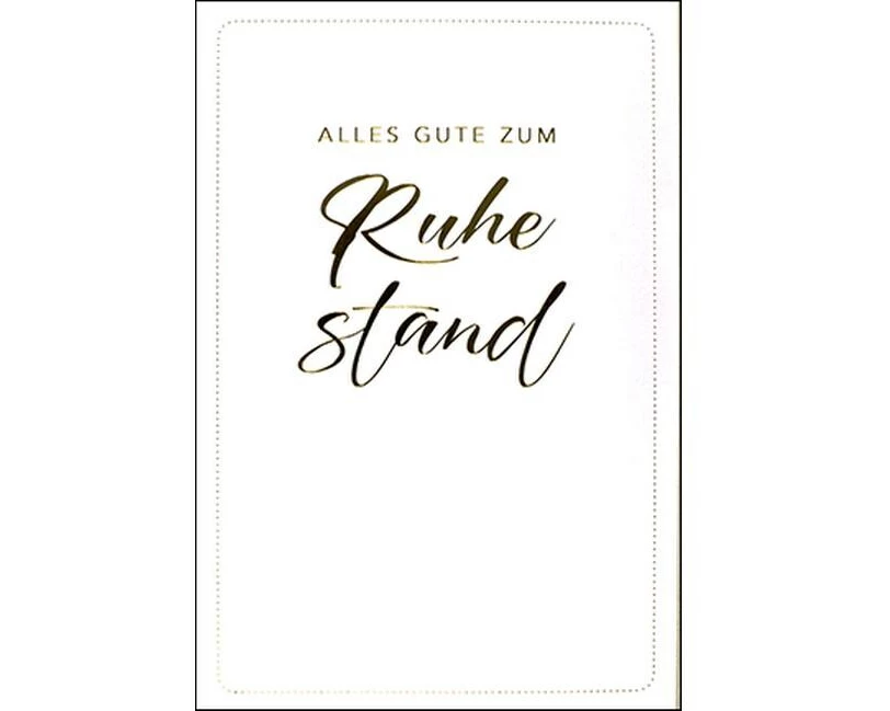 ABC Grusskarte Ruhestand 12.5 x 17.6 cm