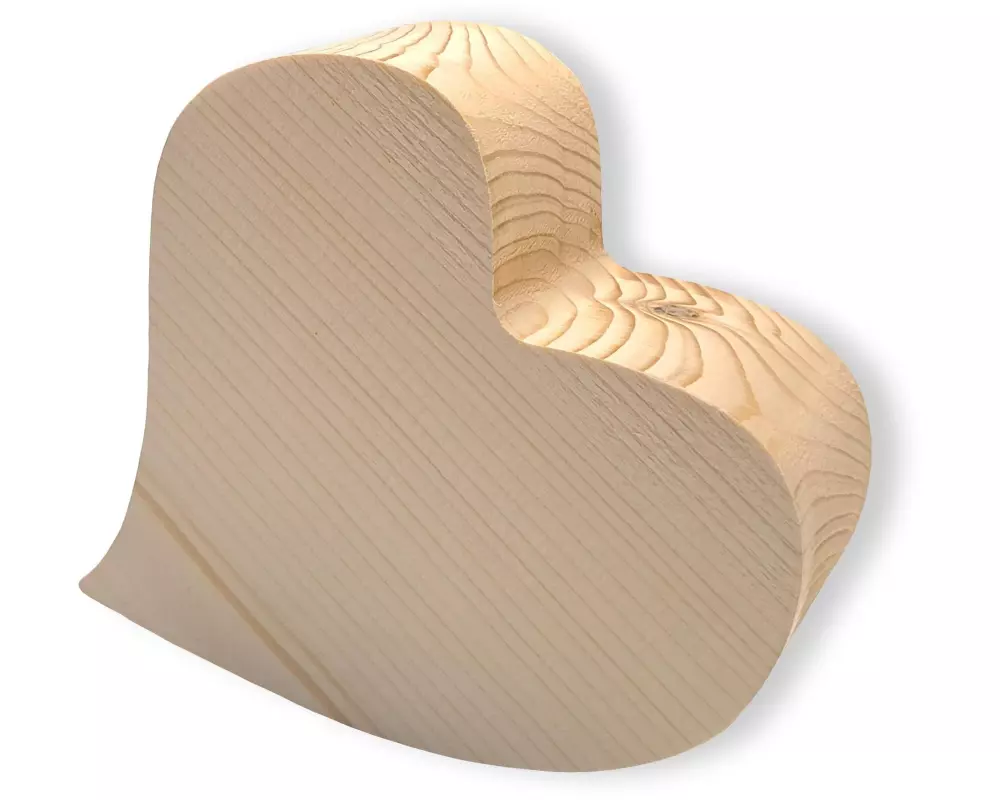 Holz Zollhaus Aufsteller Massivholz Herz klein