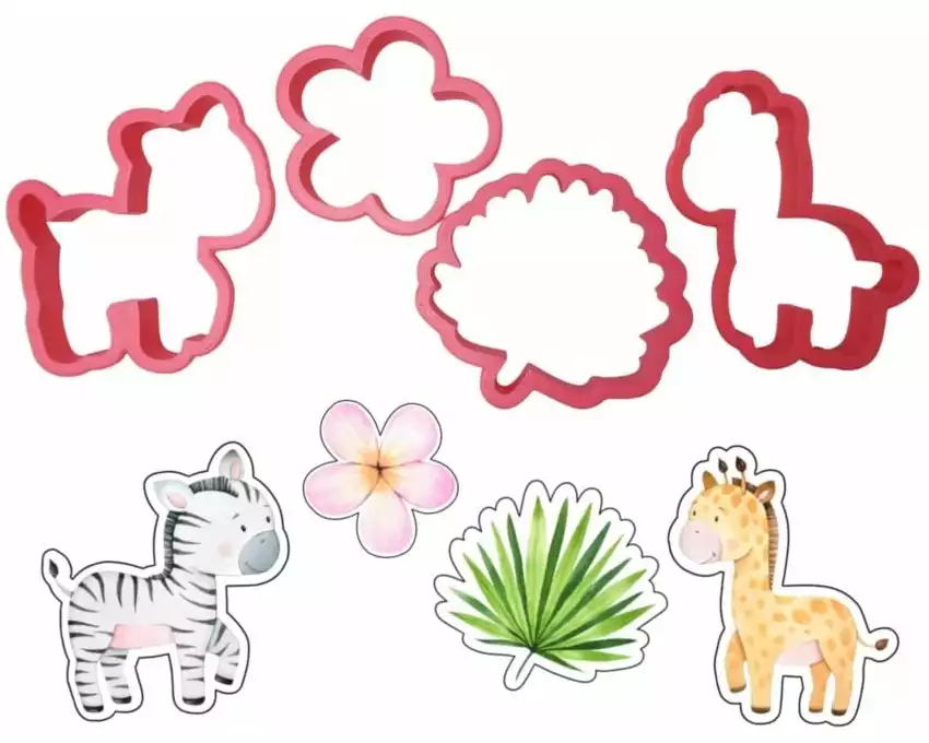 Cut my Cookies Guetzli-Ausstecher Serie Safari mit Giraffe und Zebra