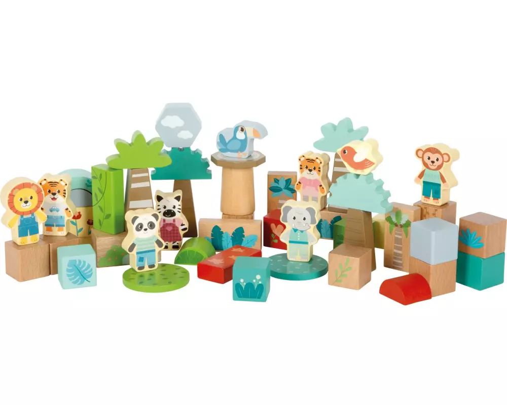 small foot Holzbausteine Jungle Friends 50 Teile