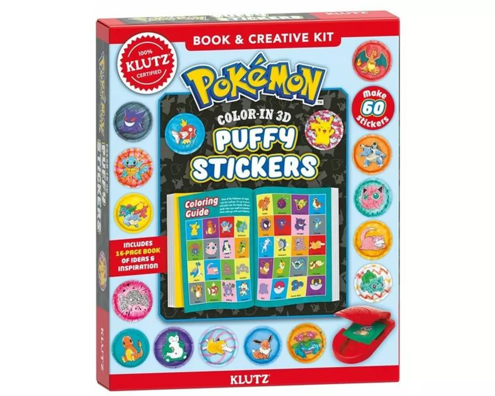Pokemon Color-In 3D Puffy Stickers