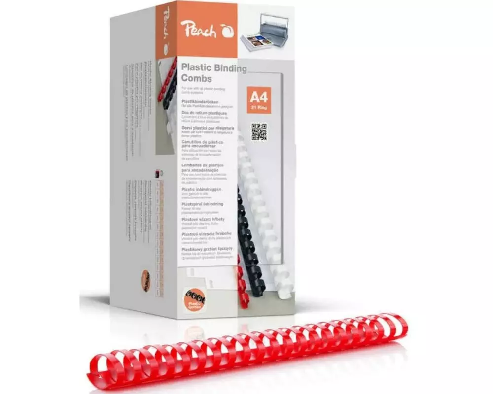 Peach Binderücken 38 mm, Rot, 100 Stück
