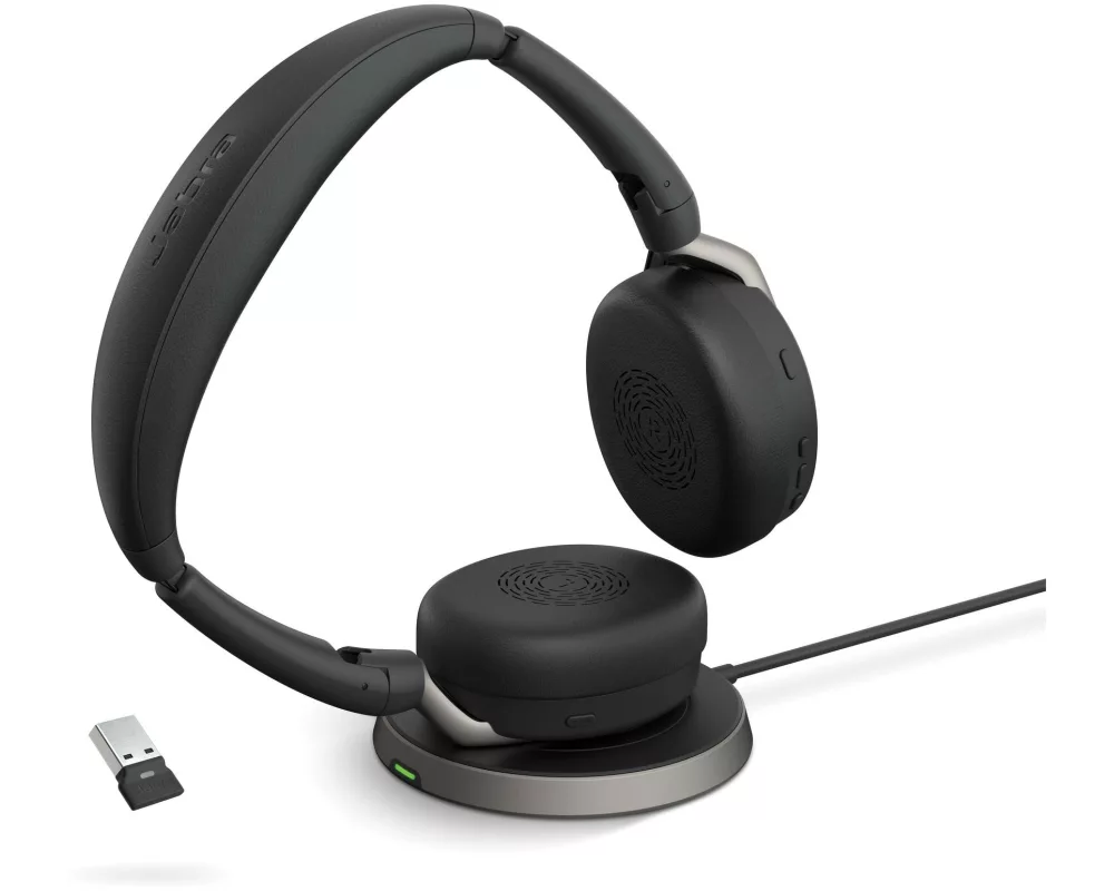 Jabra Headset Evolve2 65 Flex Duo MS, USB-A, inkl. Ladestation