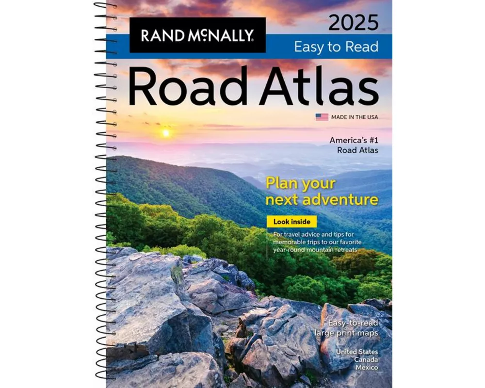 Rand McNally 2025 Easy-To-Read Midsize Road Atlas