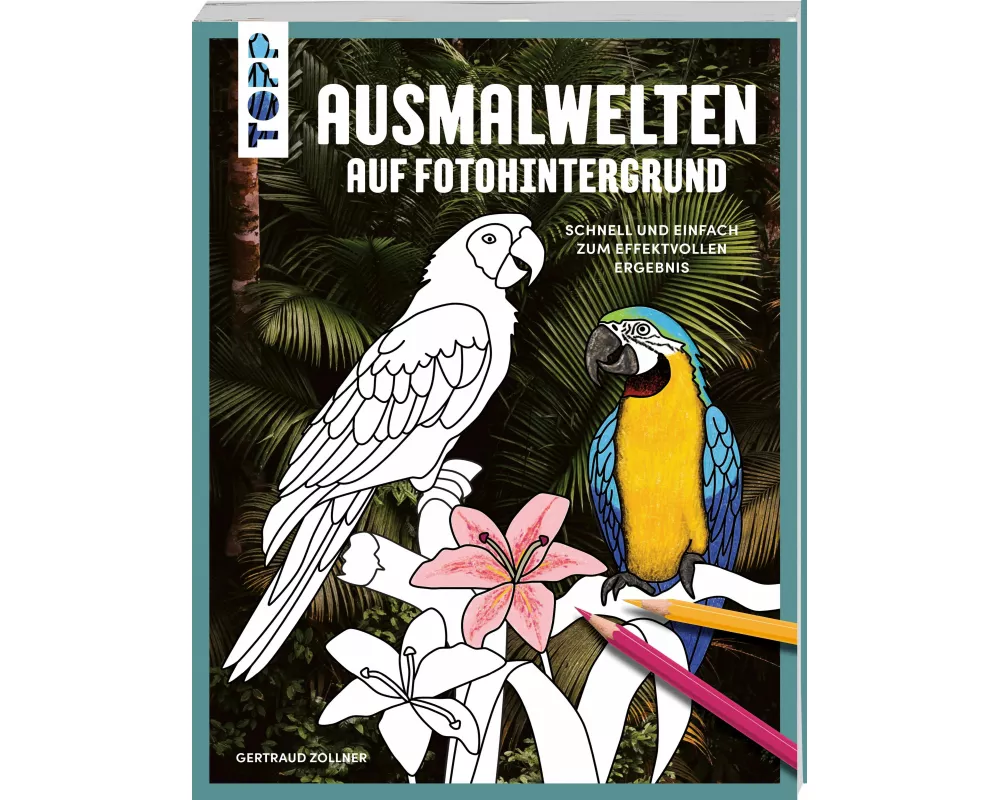 Ausmalwelten auf Fotohintergrund