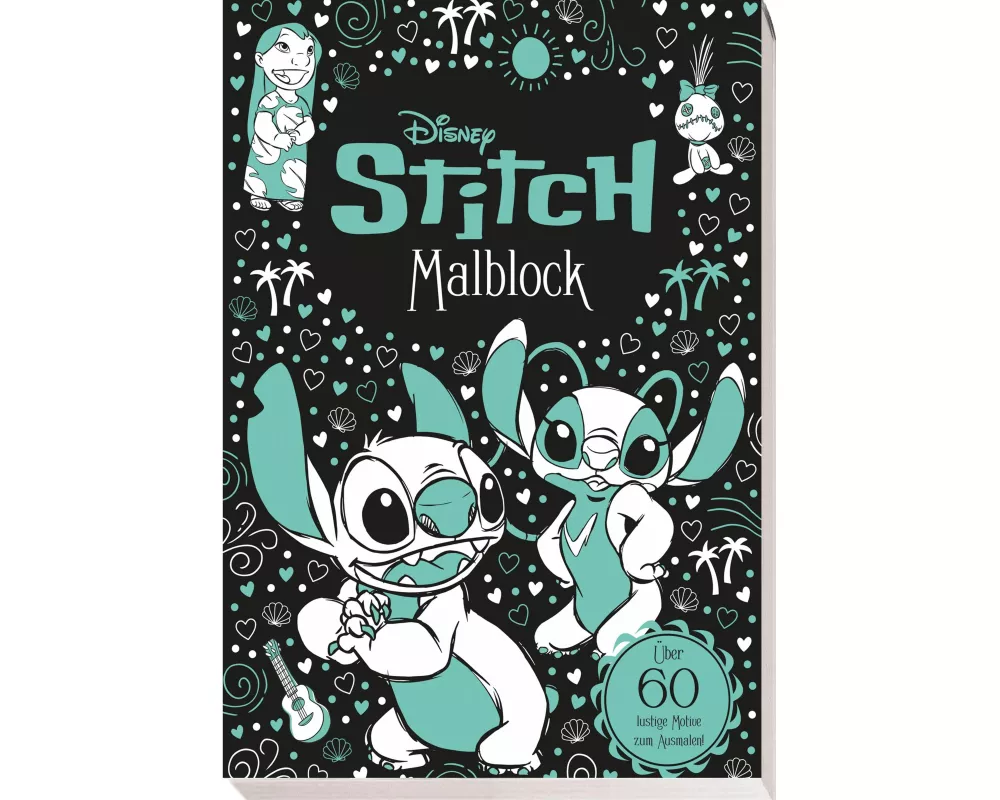 Disney Stitch: Malblock: über 60 lustige Motive zum Ausmalen!