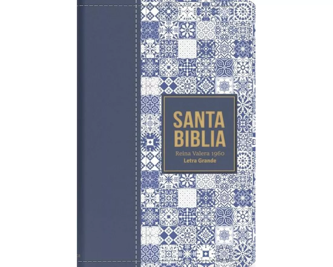 Biblia Rvr 1960 Letra Grande Tamaño Manual Símil Piel Azul Oscuro(bible Rvr 1960 Large Print Handsize Leatherlike Tiles Dark Blue (Spanish Edition)