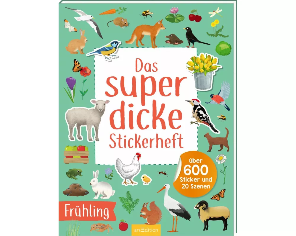 Das superdicke Stickerheft – Frühling