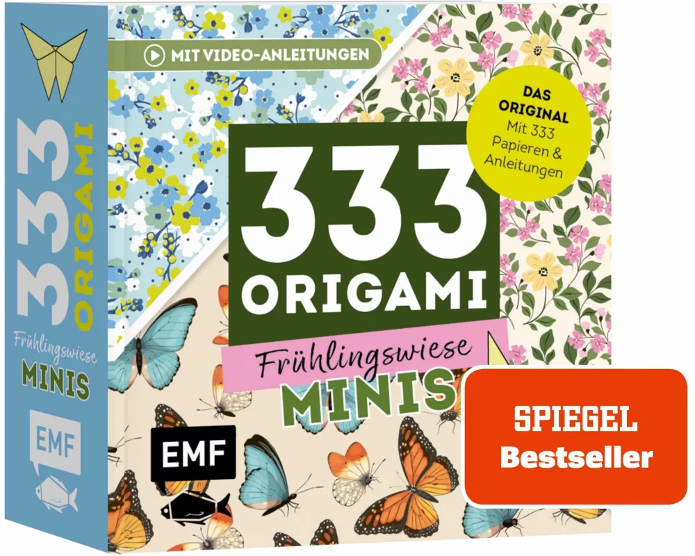 333 Origami Minis – Frühlingswiese – Dein dekorativer Wendeblock zum kreativen Falten & Notieren