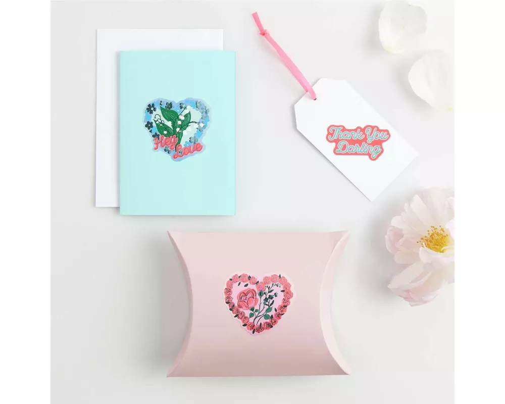 Sticker La vie en Rose, Herzen FSC MIX, 100 Stk