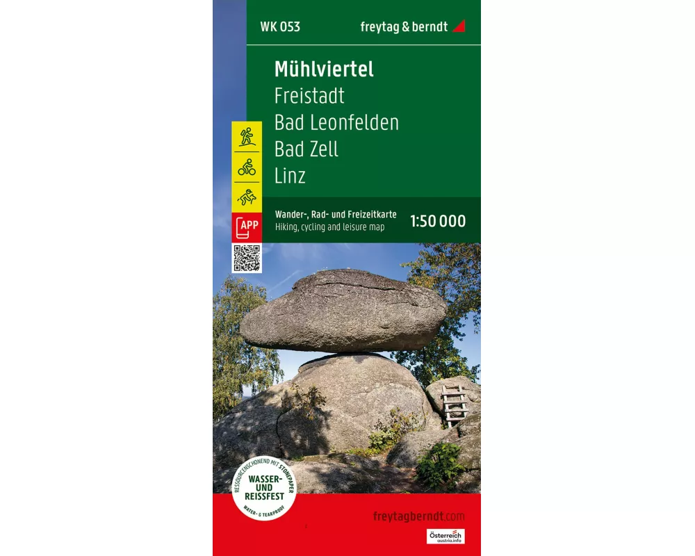 Mühlviertel, Wander-, Rad- und Freizeitkarte 1:50.000, freytag & berndt, WK 053