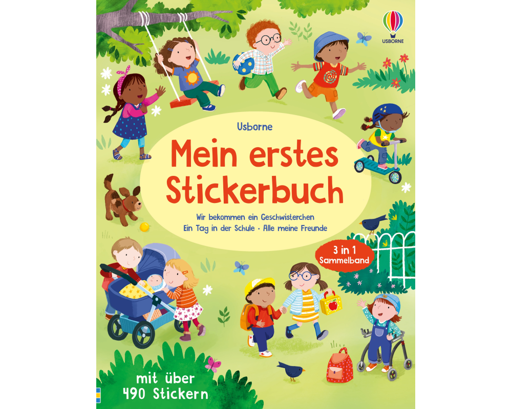 Mein erstes Stickerbuch: Wir bekommen ein Geschwisterchen, Ein Tag in der Schule, Alle meine Freunde