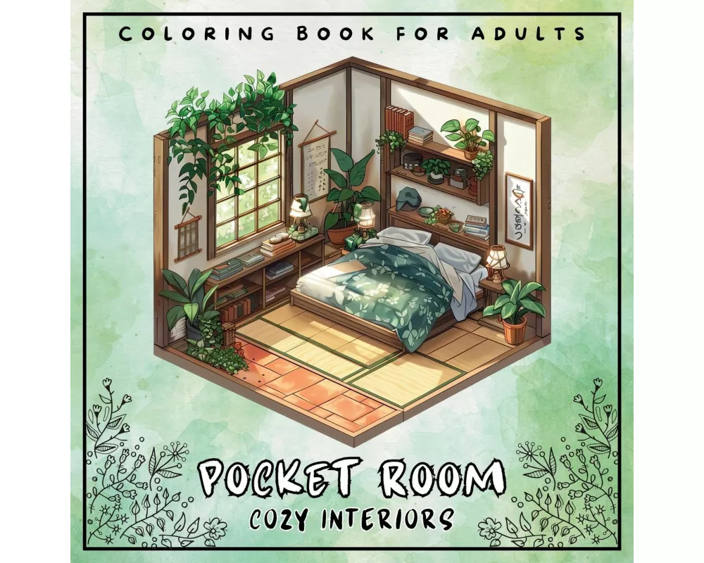 Pocket Room Cozy Interiors Coloring Book For Adults