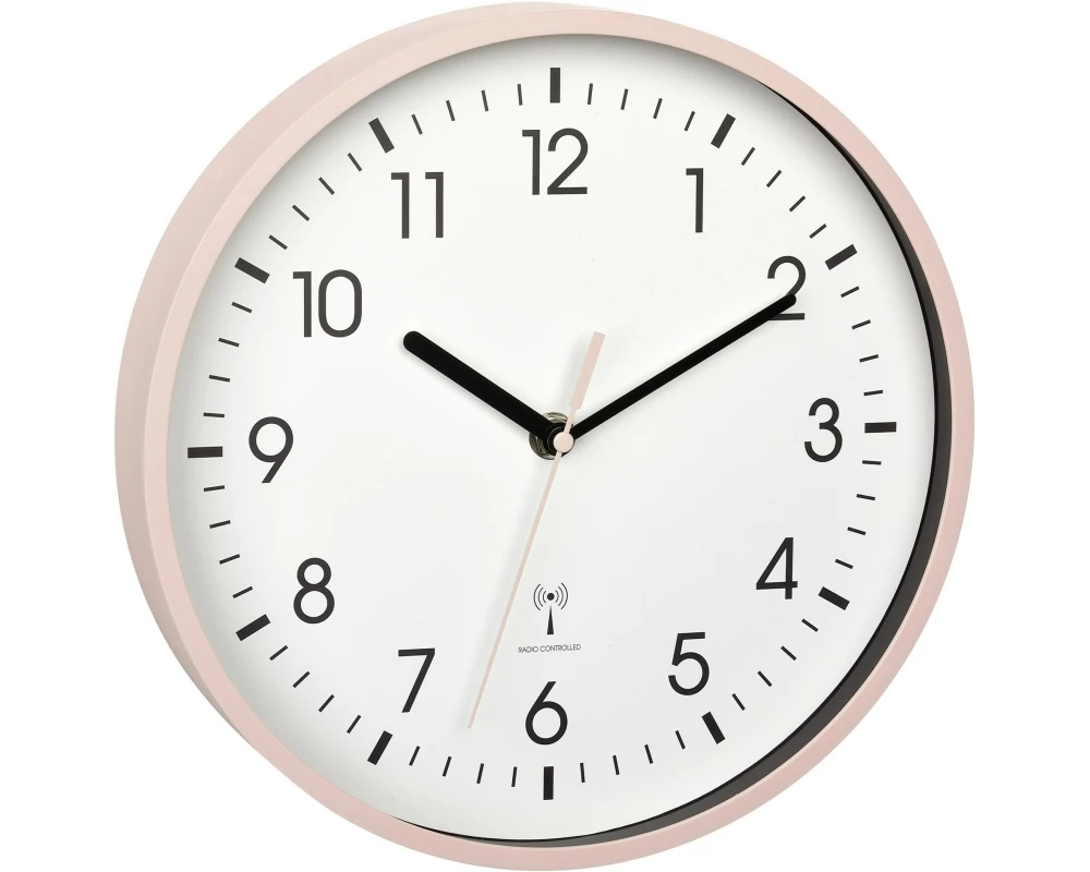 TFA Dostmann Funk-Wanduhr Rosa