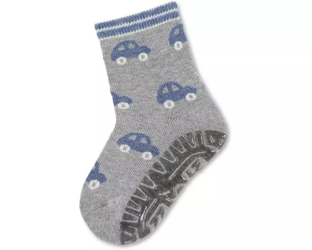 Sterntaler Antirutsch-Socken Autos Silber Melange Gr. 27/28