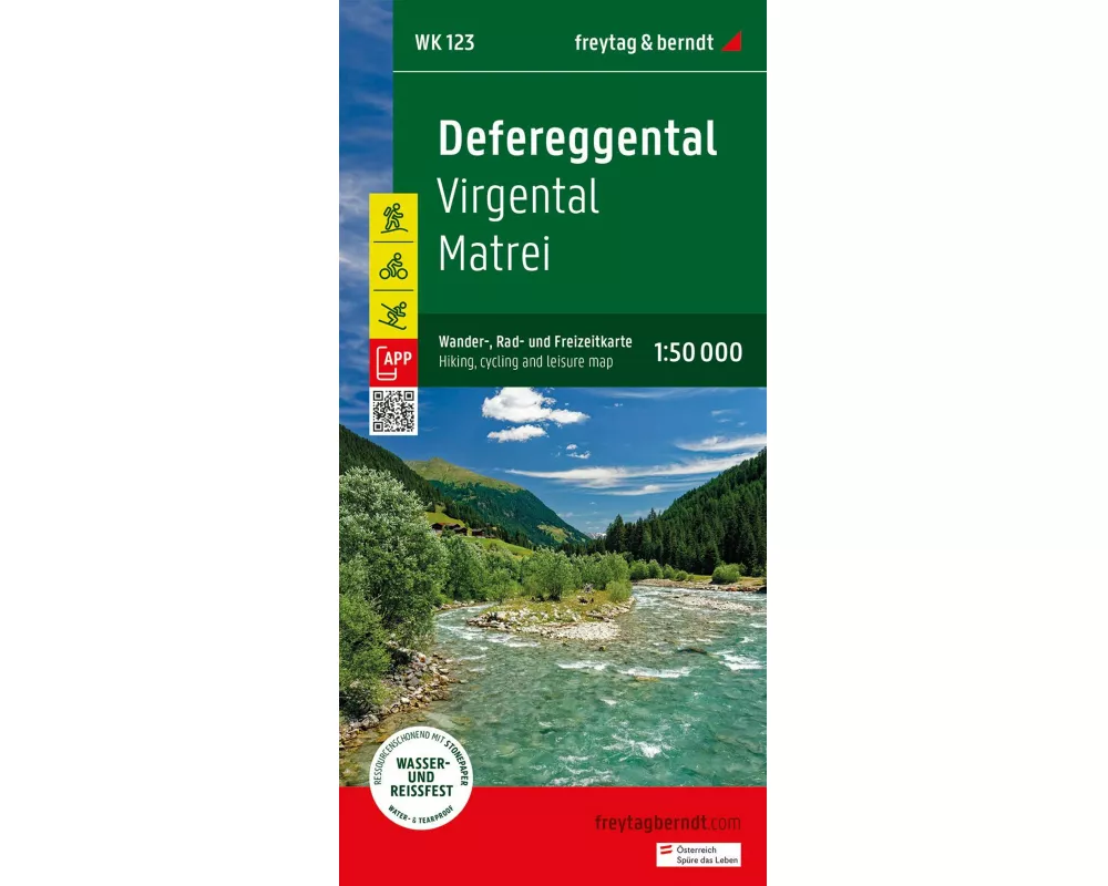 freytag & berndt Wanderkarte WK 123 Defereggental, Virgental - Matrei 1:50.000