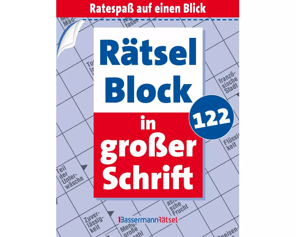 Rätselblock in großer Schrift 122 (5 Exemplare à 2,99 €)