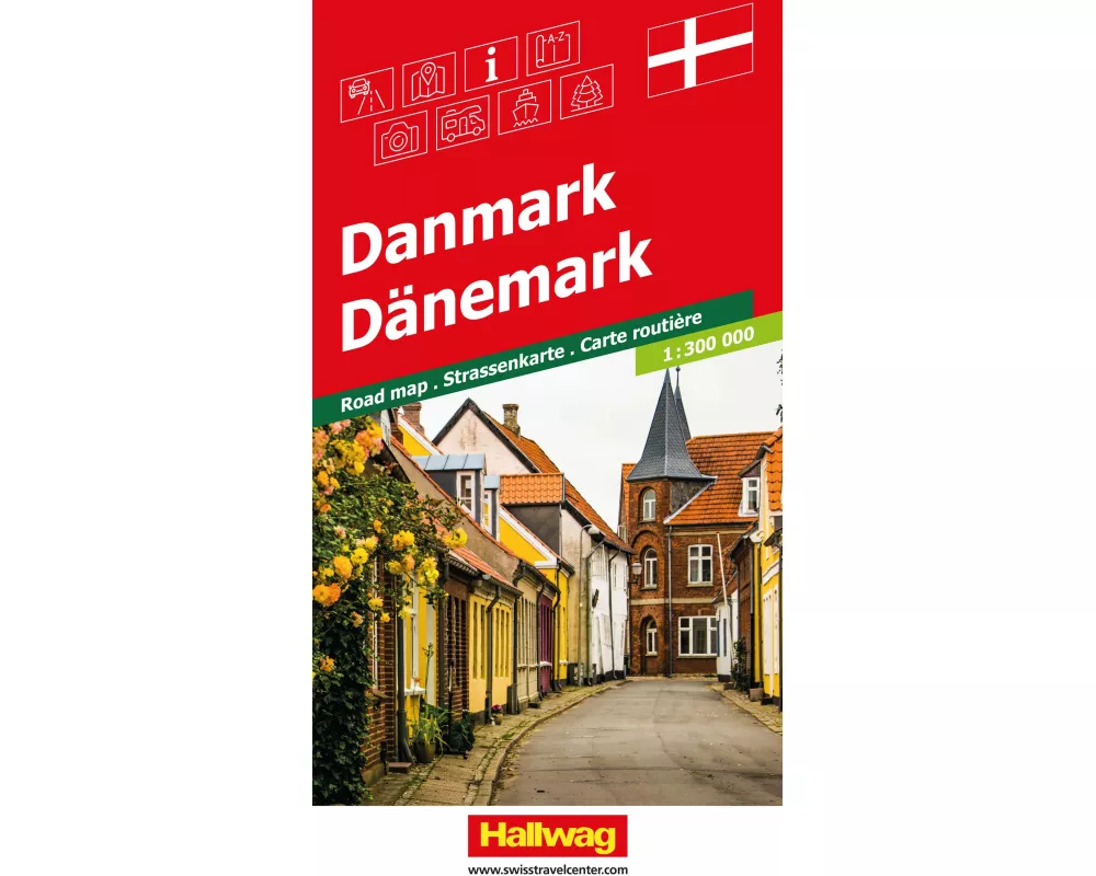 Hallwag Strassenkarte Dänemark 1:300.000