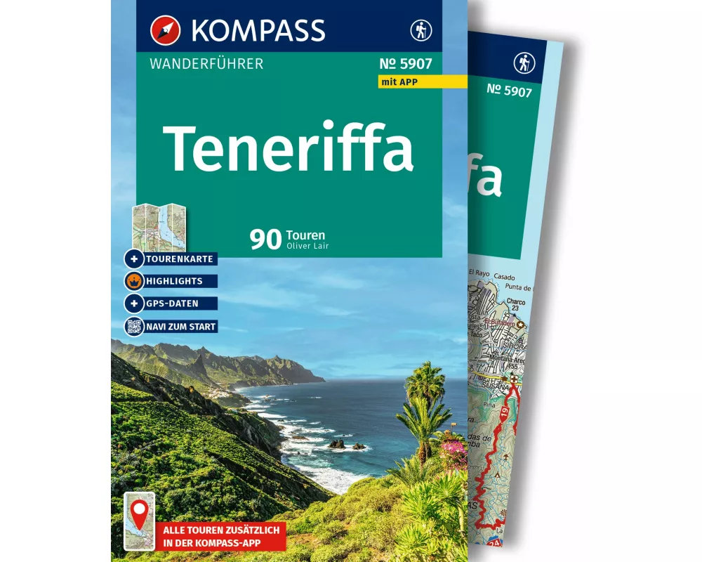 KOMPASS Wanderführer Teneriffa, 90 Touren mit Extra-Tourenkarte